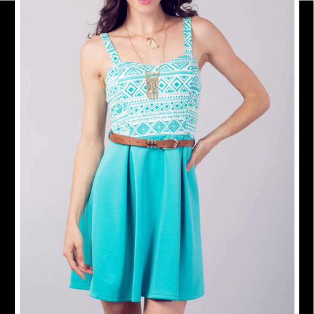 Summer Belted Skater Dress